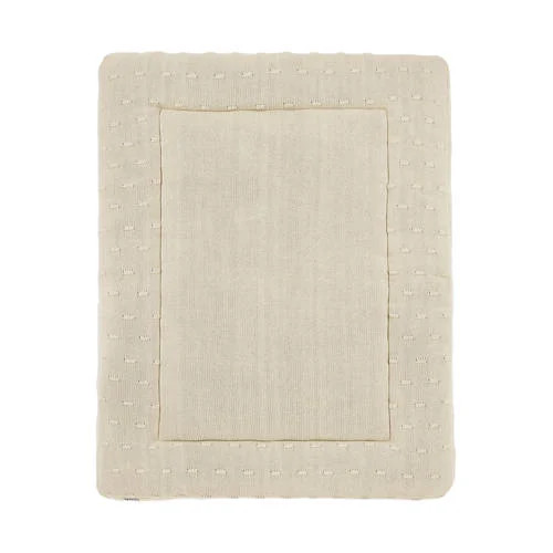 Meyco Knots boxkleed soft sand voor de babykamer