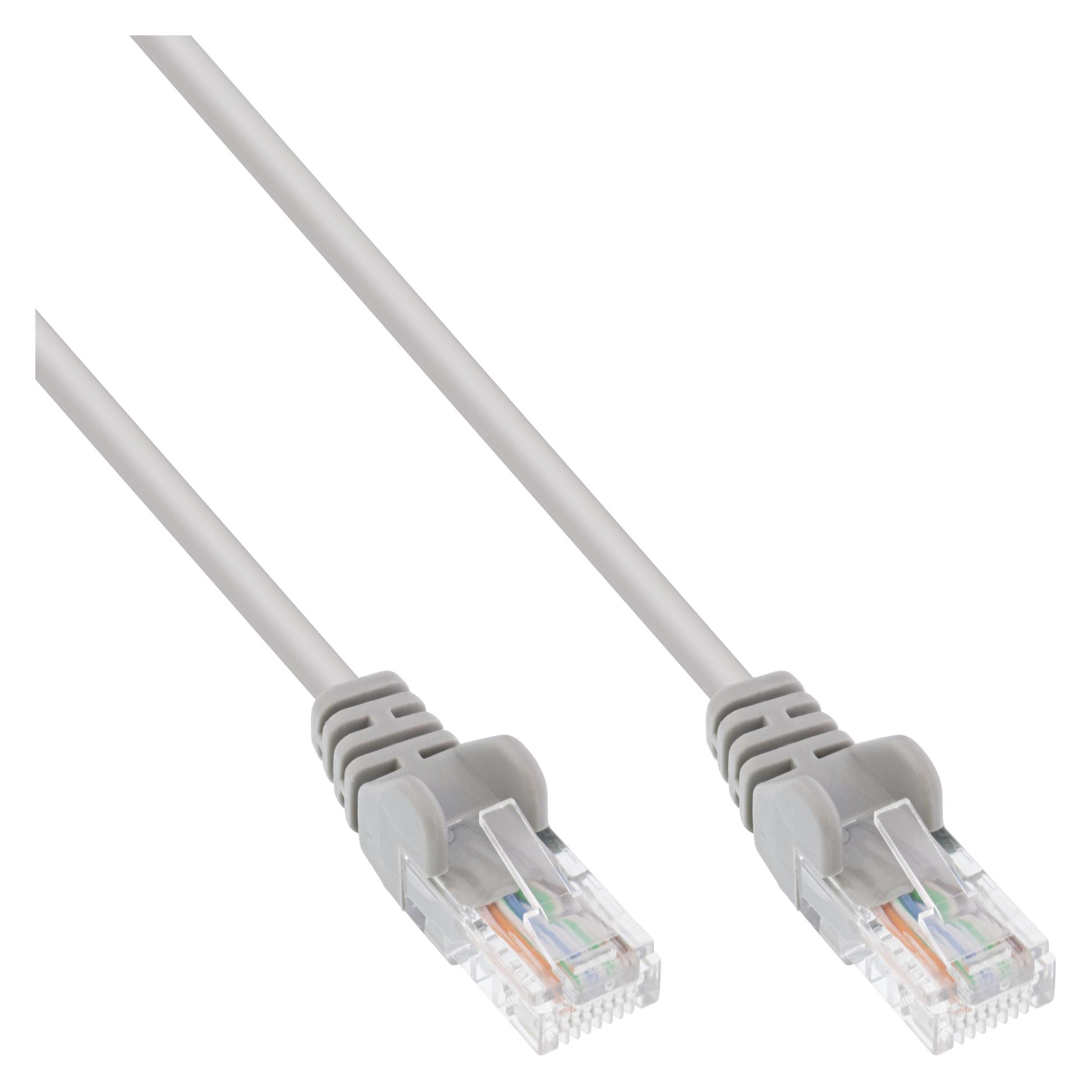 InLine Patchkabel, U/UTP, Cat.5e, grau, 10m, AWG26 (U/UTP, CAT5e, 10 m) (S-71400L)
