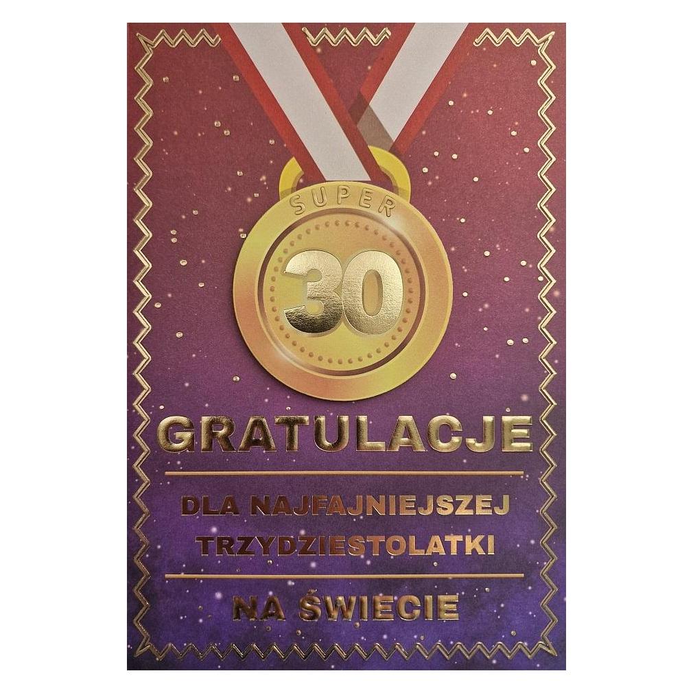 Yeku Geburtstagskarte 30. Frauenmedaille (47994279)