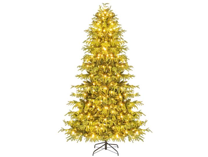 210 cm Kunstkerstboom met Verlichting Dennenboom Kerstboom Groen