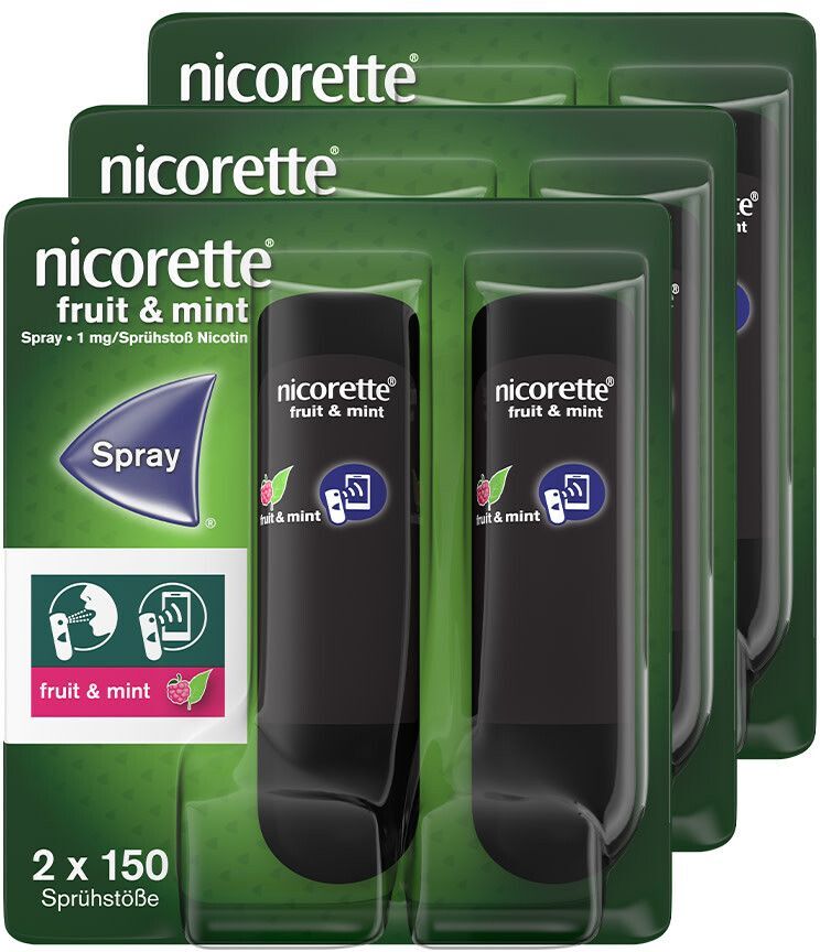 nicorette fruit & mint Spray mit Nikotin 3x 2 St 3x2