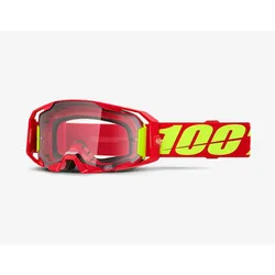 100%, Schutzbrille + Gesichtsschutz, ARmatic, Clear Lens - red