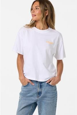 Women's O'neill Surf Co Easy T-Shirt in White, Size 2XL