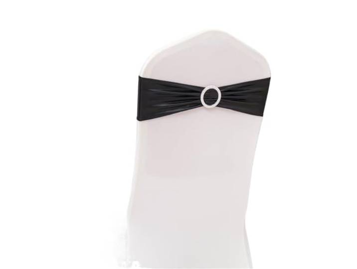 Stuhlschleifen für Hochzeiten 50 Teile/los Hochzeit Stuhl Dekoration Metallic Gold Schärpen Knoten Bänder Bögen for Party Bankett Event Dekore(Black)