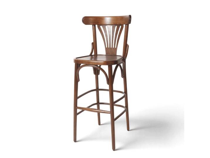 Chaise de bar Bistrot HALLES - Bois de Hêtre - Teinte Noisette