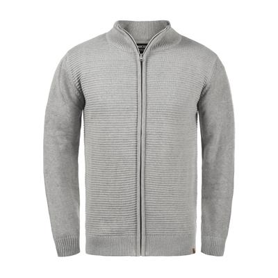 Cardigan INDICODE "Cardigan IDRickert", Herren, Gr. L, grau (light grau mix), Obermaterial: 100% Baumwolle CO., Strickjacken