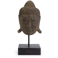 Large Serenity Buddha Head on Stand  - Grey