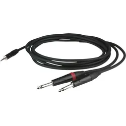 DAP FLX31 - stereo mini-jack to 2 mono Jack L/R 3m versenkter Anschluss
