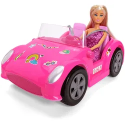 Simba Steffi Love Beach Car mit Strandbuggy, Stickerbogen und Modepuppe, ab 3 Jahren