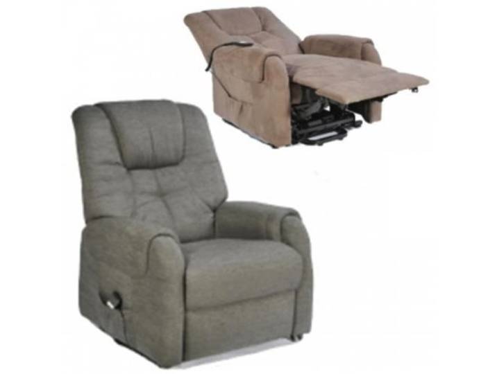 Fauteuil releveur - Sans marque - Saphir 2 moteurs - Simili chocolat - 2 moteurs indépendants - Relax quasi allongée