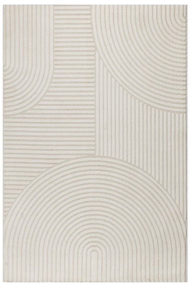 Vloerkleed Elio Japandi Stijl Abstract Modern Cream - 120 x 170 cm