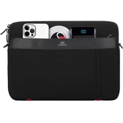 Rivacase Nb-Gehäuse Antishock 13,3" (13.30", Universal), Notebooktasche, Rot, Schwarz