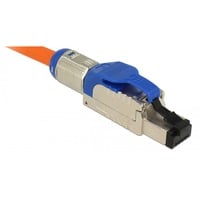 RJ-45 Stecker feldkonfektionierbar Cat.8.1 blau, Metallgehäuse