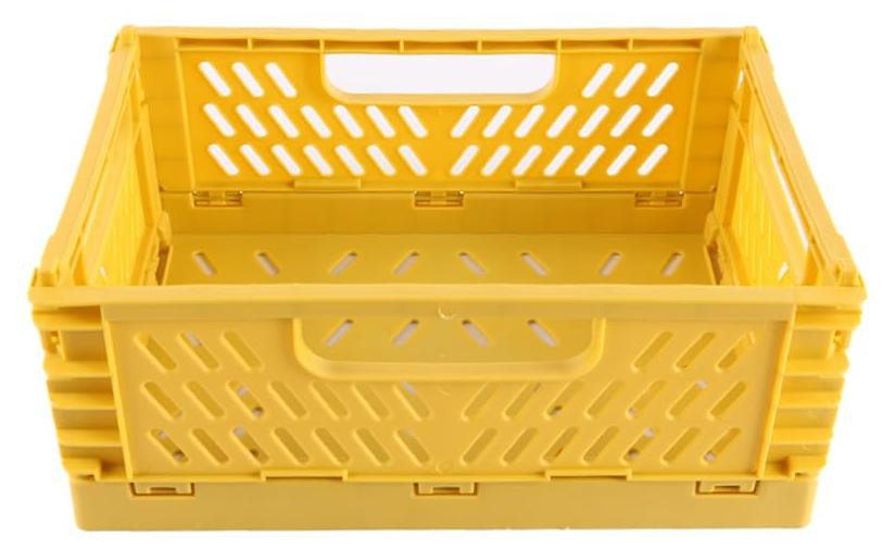 Dripio Opvouwbare opbergbox voor volwassenen, geel, plastic