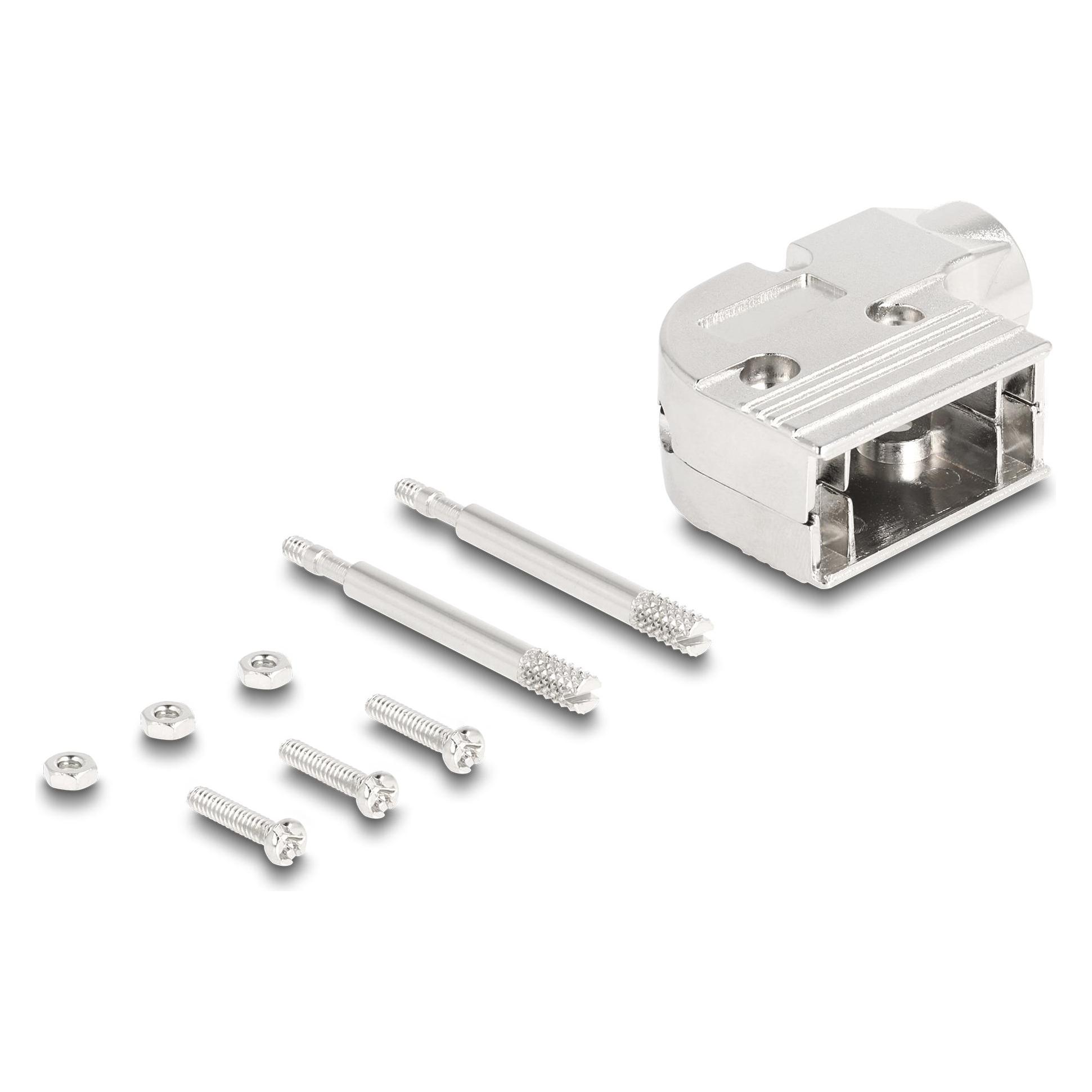 Delock D-Sub Gehäuse für 9 Pin Stecker / Buchse 90° gewinkel (67023)