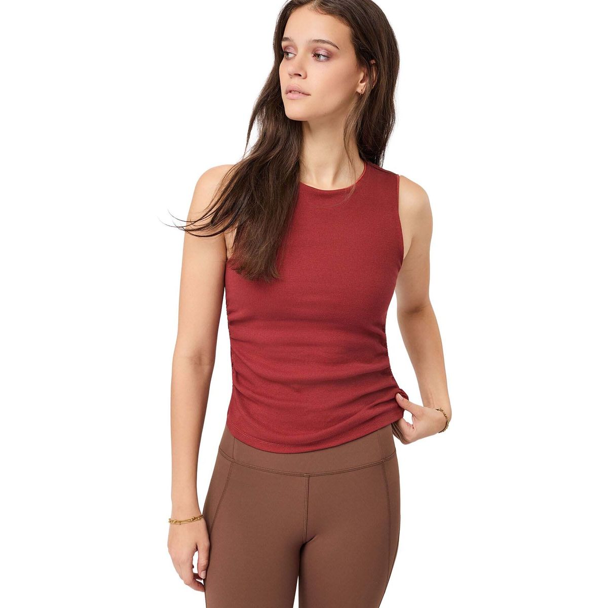 Mandala Side Ruffled Rib Top siena M TO54JE09-Side-Ruffled-Rib-Top-siena-M