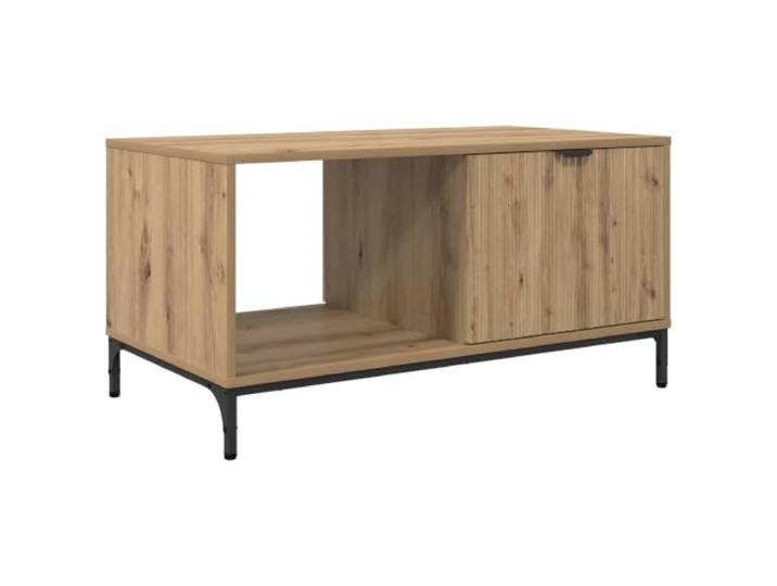 Rechteckiger Couchtisch aus technischem Holz mit Aufbewahrung, 90 x 49 x