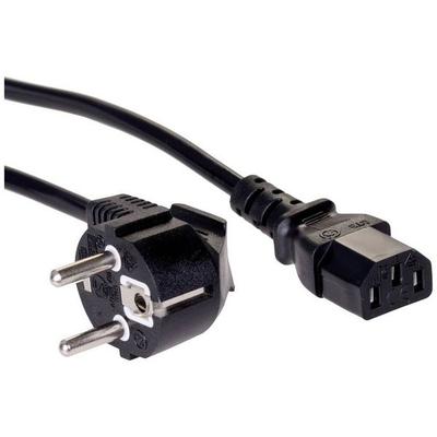 Akyga Strom Adapterkabel [1x Schutzkontakt-Stecker - 1x Kaltgeräte-Buchse C13] 3.00m Schwarz