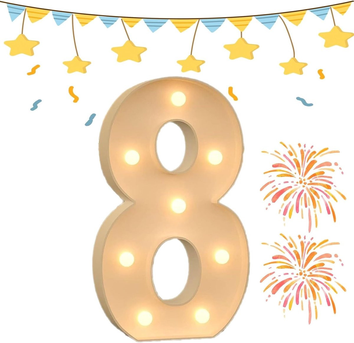 Verlichte Decoratie Letters Alfabet LED Verlichting Warm Wit - 70 cm