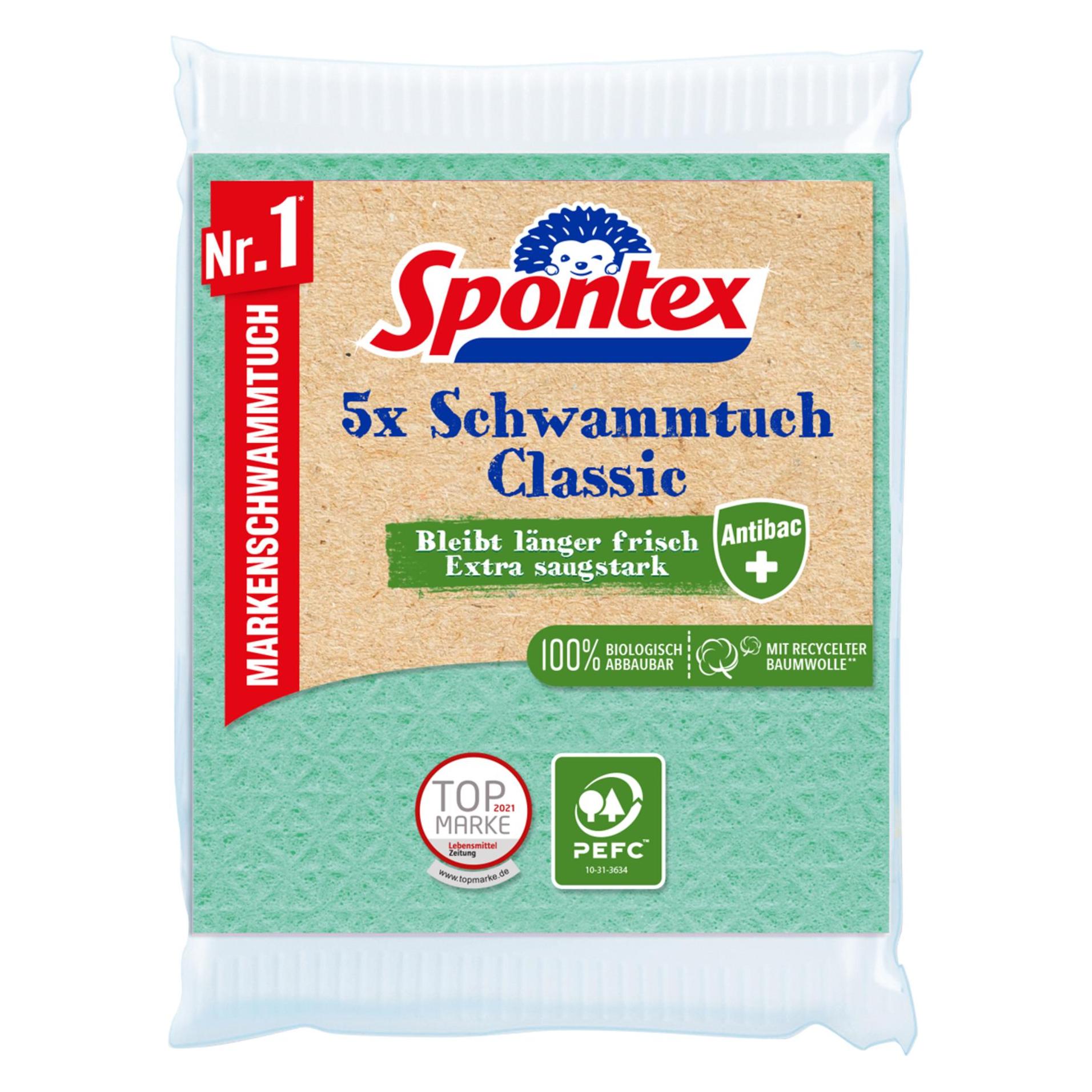 Spontex Schwammtuch Classic 5er PEFC 19.200.216 (19200216)
