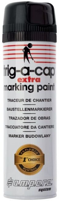 TRIG-A-CAP Spray de marquage chantier t-a-c extra 500ml noir ; A.M.P.E.R.E (630469000+)
