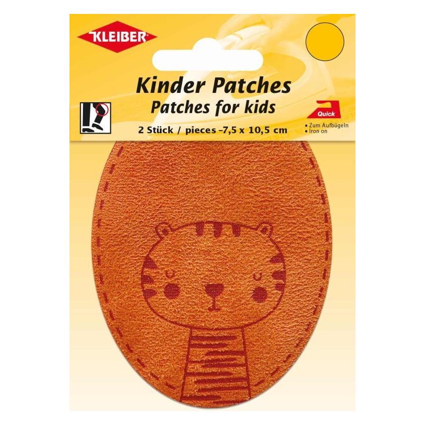 Kleiber Kinder Bügel-Patches 7,5x10,5cm tiger-orange 2 St (2 Stk., 7.50 x 10.50 cm) (87524)