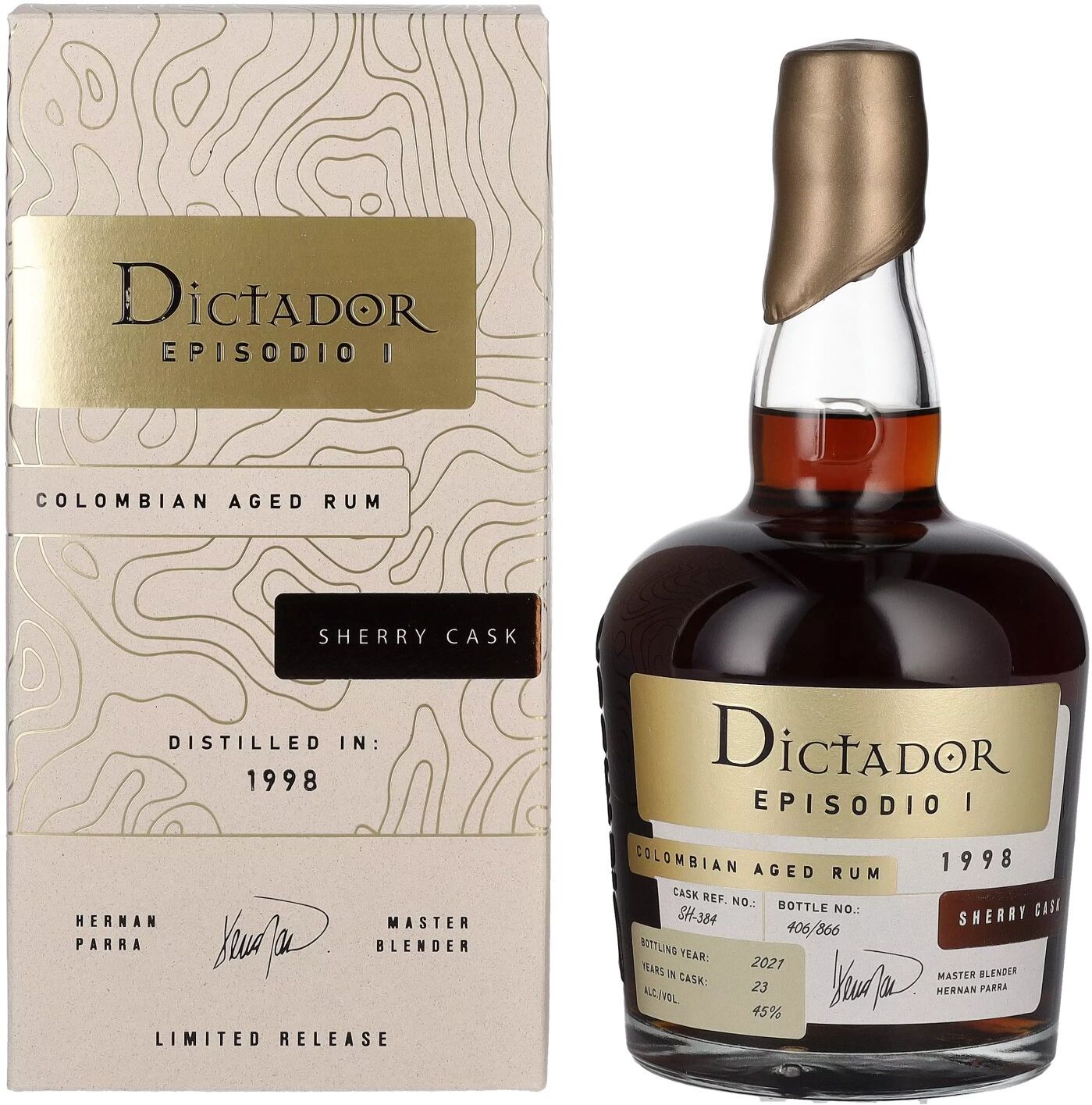 Dictador Rum Dictador EPISODIO I 23 Years Old SHERRY CASK Rum 1998 45% Vol. 0,7l in Geschenkbox