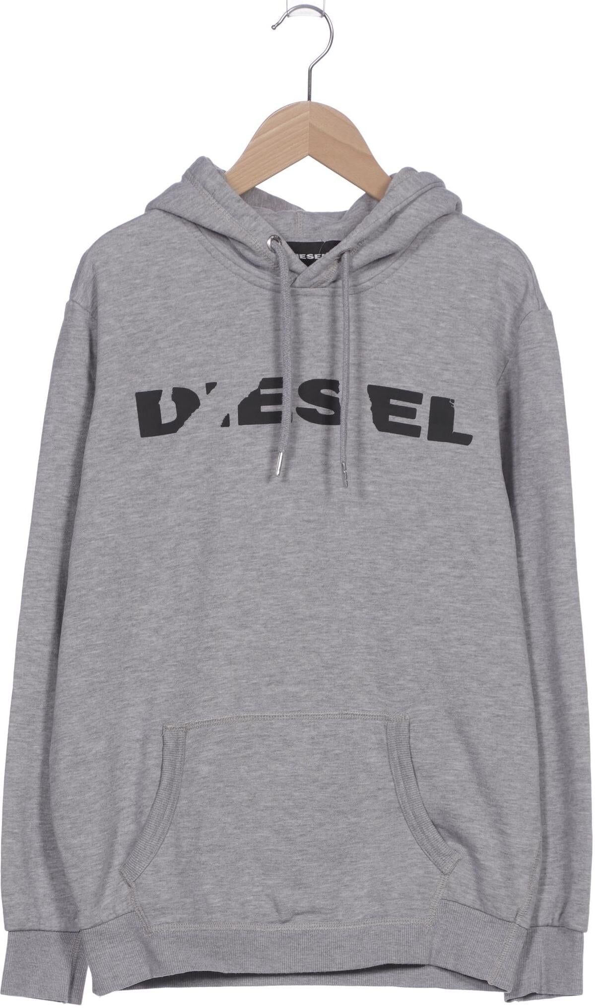 Diesel Damen Kapuzenpullover, Grau, Gr. S, Baumwolle / Synthetik - Second Hand