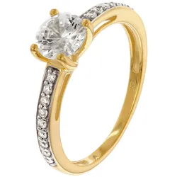 GLIZZ GL8762 Damenring Gold 333/8K mit Zirkonia, 52/16,6