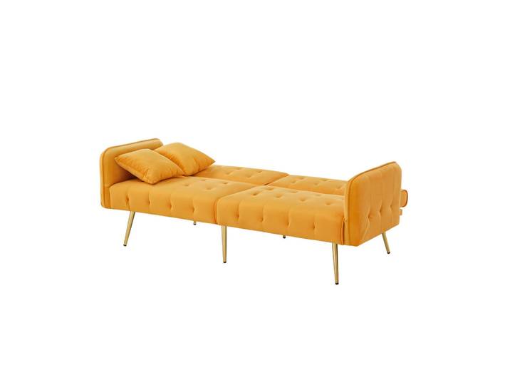ComfortXL Schlafsofa De-35361 mit verstellbaren Lehnen Gelb, 82x70x178 cm, Babymöbel & Kindermöbel, Kinderzimmer & Jugendzimmer, Schlafsofas