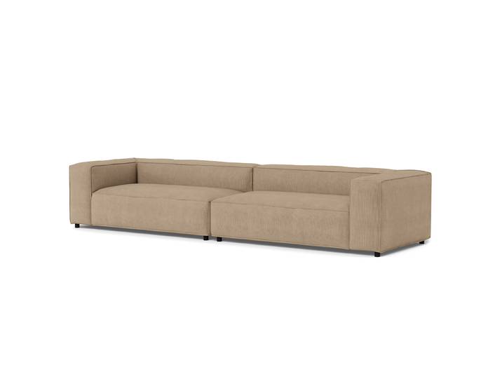 4-Sitzer Sofa Braun Cordstoff Snor 348 x 66 x 100cm Modern