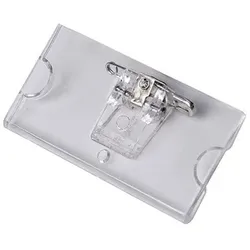 Namensschild transparent f. Hemd o. Bluse usw. m. Nadel und Clip