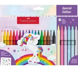 Faber-Castell: Filzstift-Set Einhorn, 24 Stück