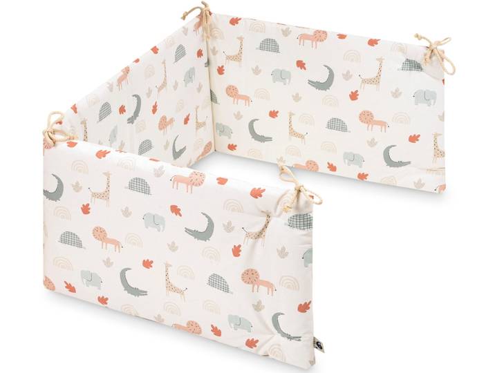 Bettnestchen JULIUS ZÖLLNER Organic, Wild Friends , bunt (wild friends), Obermaterial: 100% Baumwolle. Füllung: 100% Polyester, Bettnestchen, Bettnestchen, Made in Germany