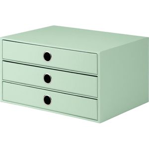 Rössler-Papier Schubladenbox 1524452653, S.O.H.O., A4 quer, 3 Fächer, Pappe, geschlossen, mint