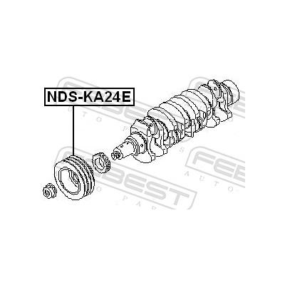 FEBEST Riemenscheibe, Kurbelwelle NDS-KA24E für NISSAN