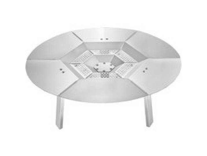 VEVOR Déflecteur de Chaleur pour Foyer Solo Stove Bonfire 63,5 cm, Diffuseur de Chaleur Rond pour Brasero Bois, Acier Inoxydable 304, Pare-chaleur de Brûleur Amovible, pour Camping Cuisiner Plein Air