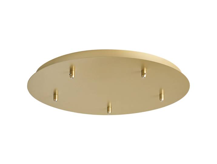 Desinger-Baldachin Giberti Luce Rosone Metall Gold D: 50 cm, 5-flammig