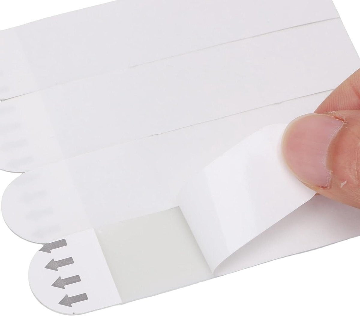 4 grote zelfklevende ophangstrips in het wit voor schadevrije decoratie
