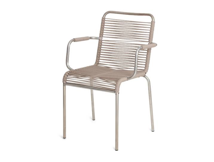 Fiam Fauteuil Mya aluminium Taupe