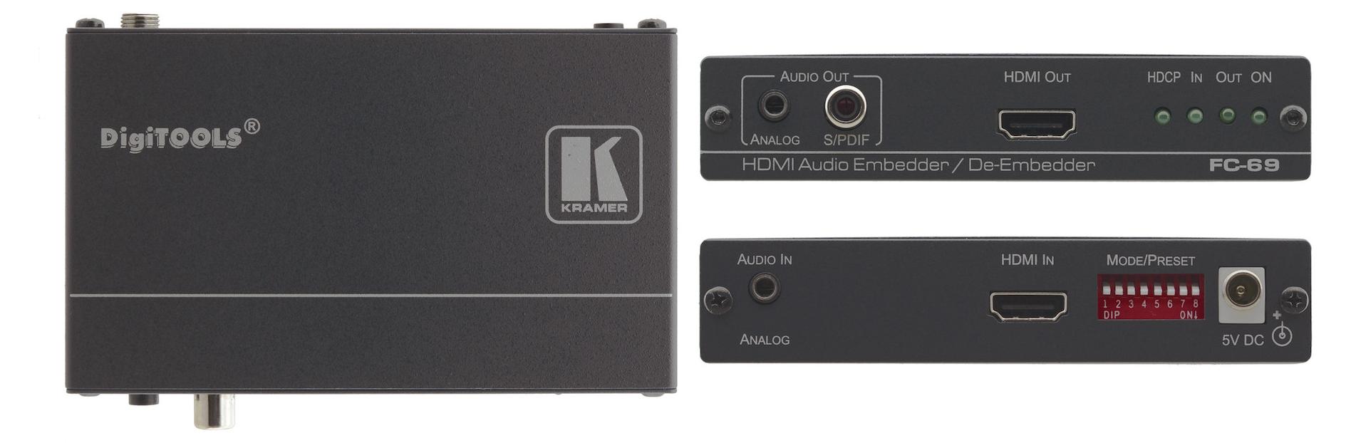 Kramer Electronics FC-69, Schwarz, Aluminium, HDMI, HDCP, CE, RoHs, WEEE, 8,91 Gbit/s, HDMI, 5 V