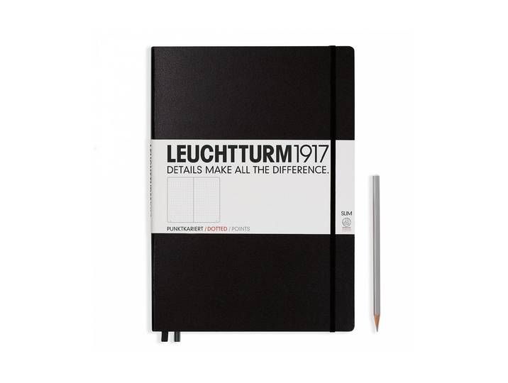 Notizbuch Leuchtturm Master Slim A4, Dot , schwarz, Notizbücher, Notizbuch
