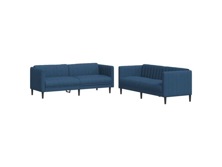 vidaXL Ensemble de canapés 2 pièces bleu tissu