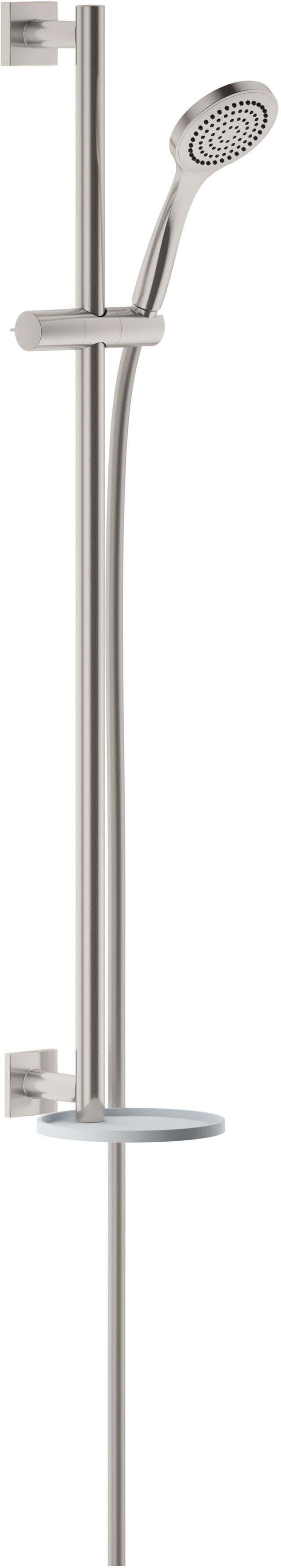 Keuco Ixmo set de douche 59587070902 Inox -finish / blanc, avec Inox douche, rosace carrée