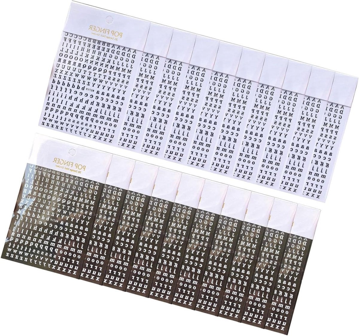 Manicure Alfabet Stickers voor Nagel Decoratie - 20 Stuks - Zelfklevend Ontwerp
