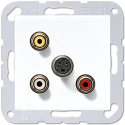 Jung Multimedia-Einsatz Cinch Audio/Composite Video/S-Video (anthrazit matt)