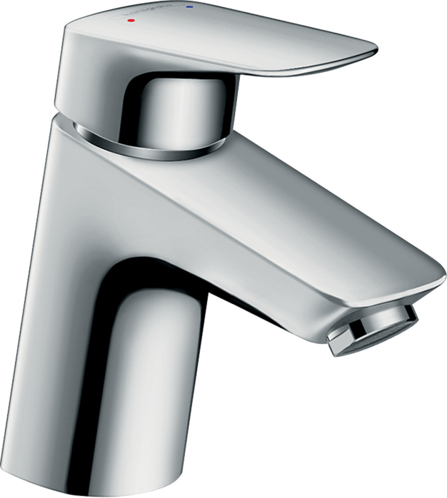 Hansgrohe Logis 70 Waschtischarmatur 71074000 Niederdruck, für offene Warmwasserbereiter, mit Push-Open-Ablaufgarnitur, chrom