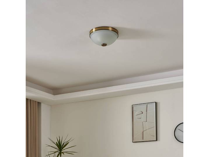 EGLO Deckenlampe IMPERY, dimmbar, messing / gold, für Wohn- / Esszimmer, Metall, Deckenlampe
