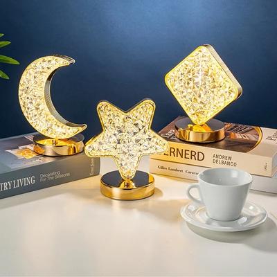 3D Moon Lamp, USB Bedside Table Light, Crystal Touch Dimming Night Light For Bedroom, Girls Room Aesthetics, Home Decor round