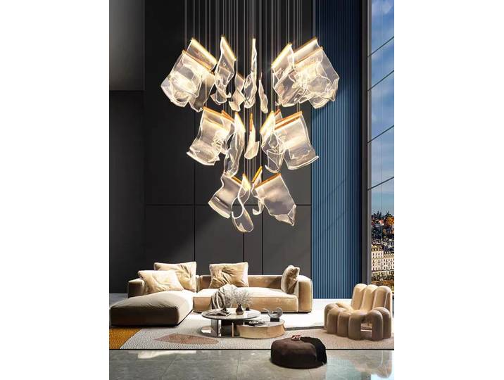 Nouvelle Suspension LED Moderne 2026 pour Salon, Escalier Duplex, Restaurant, Grenier – Luminaire Décoratif Tendance pour la Maison